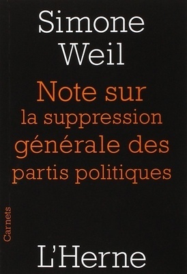 Note sur la suppression generale des partis politiques